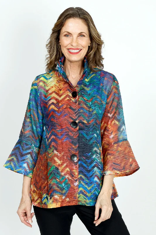 Frederique Colorful Chevron Jacket