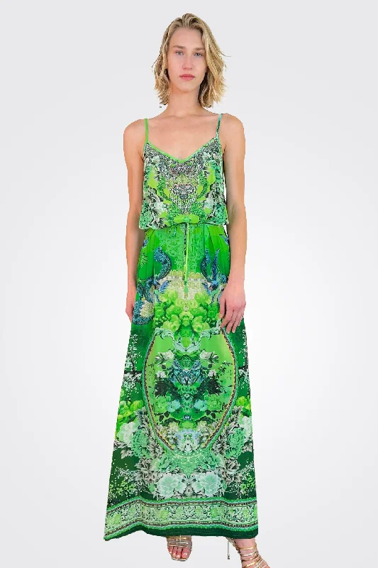 Cami Long Dress - Green