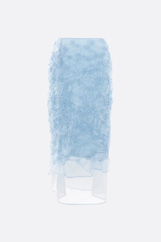 Glenda organza pencil skirt