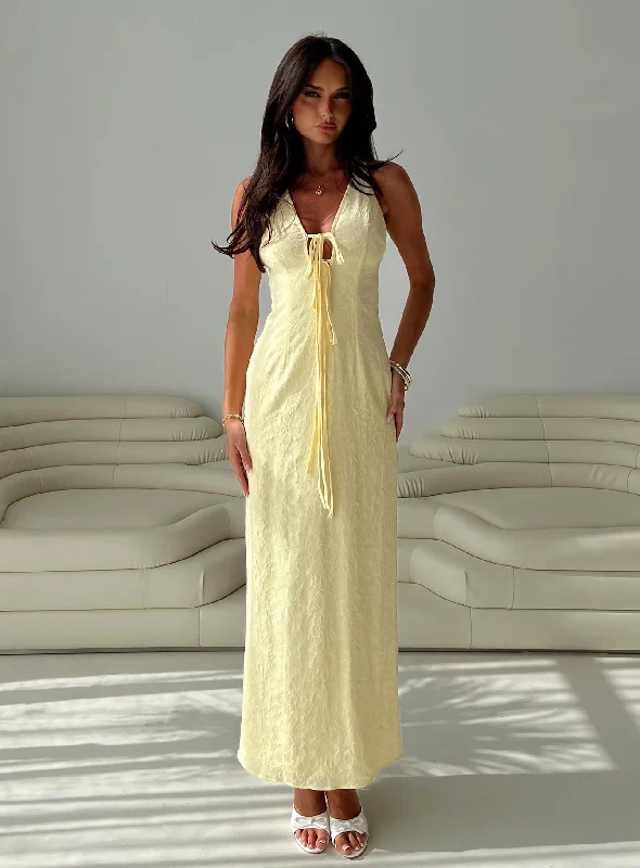 Chantilly Maxi Dress Lemon