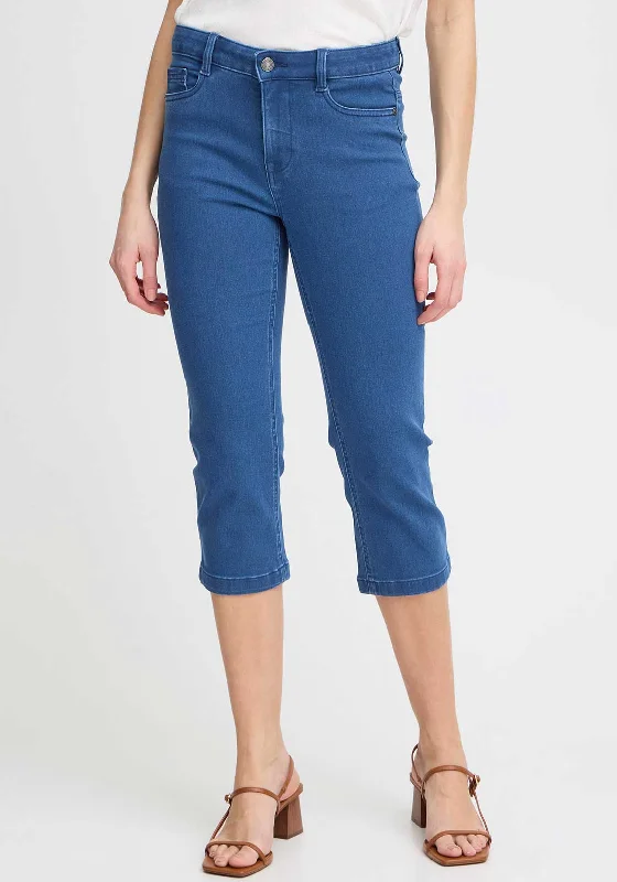 Fransa Luxe Capric Slim Leg Denims, Blue