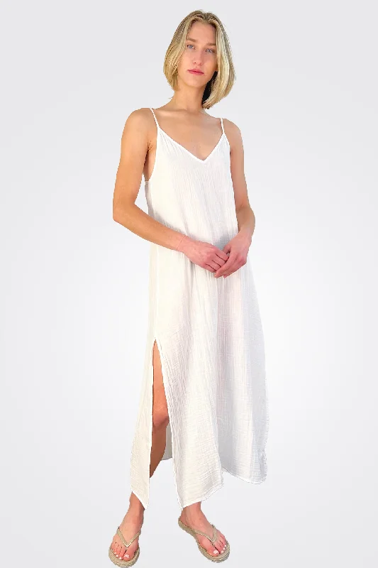 Gauze Dress - White