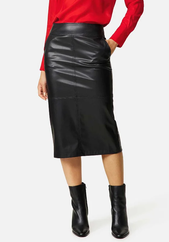 Gerry Weber Faux Leather Skirt, Black