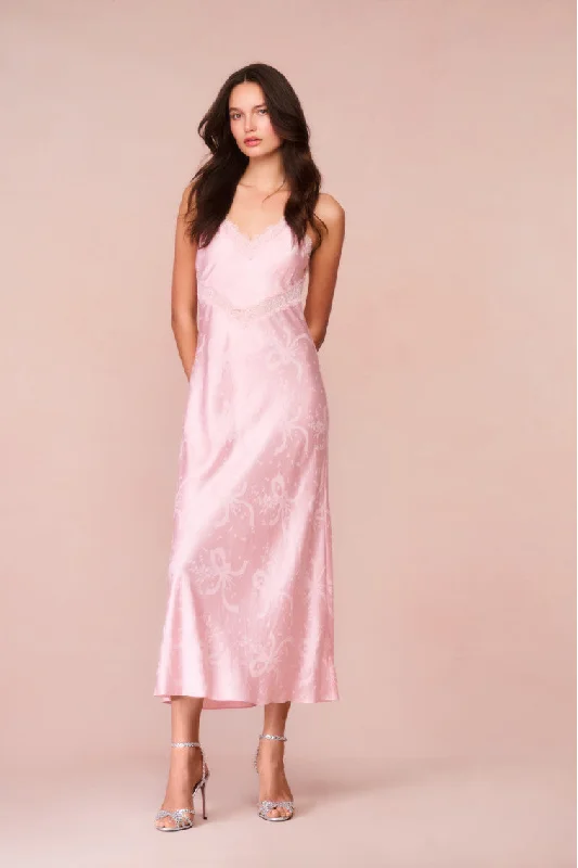 Serita Bow Jacquard Maxi Dress