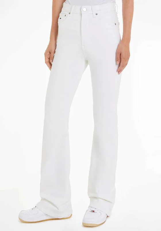 Tommy Jeans Womens Sylvia High Flare Jeans, White