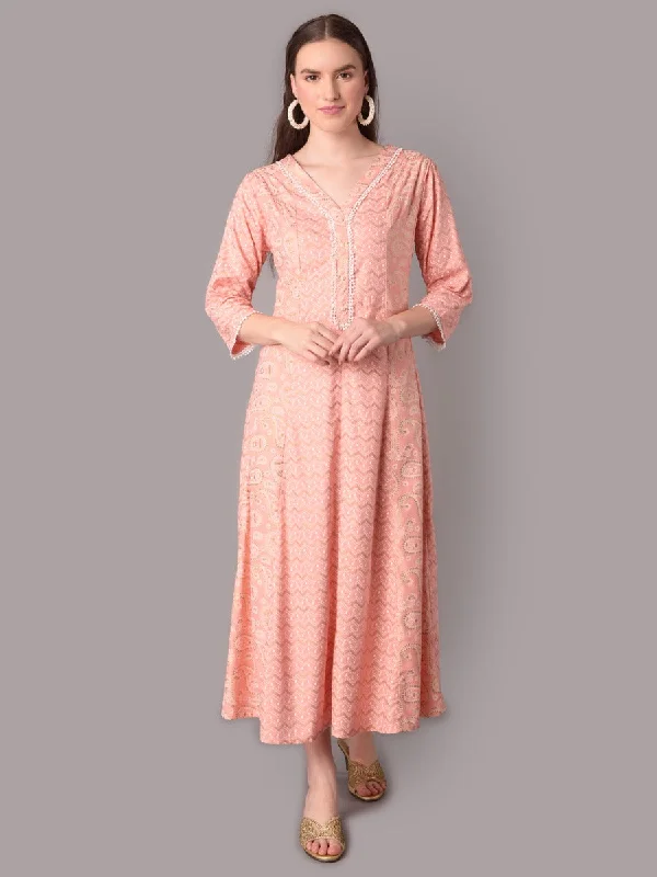 Women Pink Printed Dress