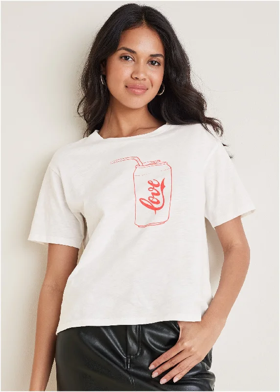 Can Of Love Graphic Tee - Off White