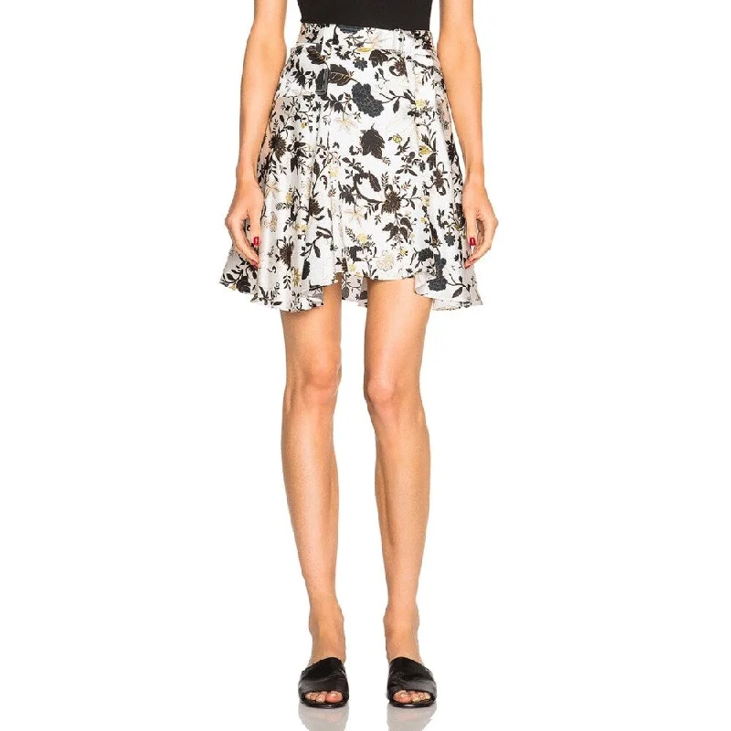 A.L.C. Women's Brien Silk Blend Floral Skirt