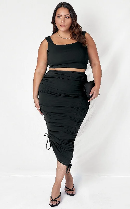 Akira Drawstring Skirt - Black