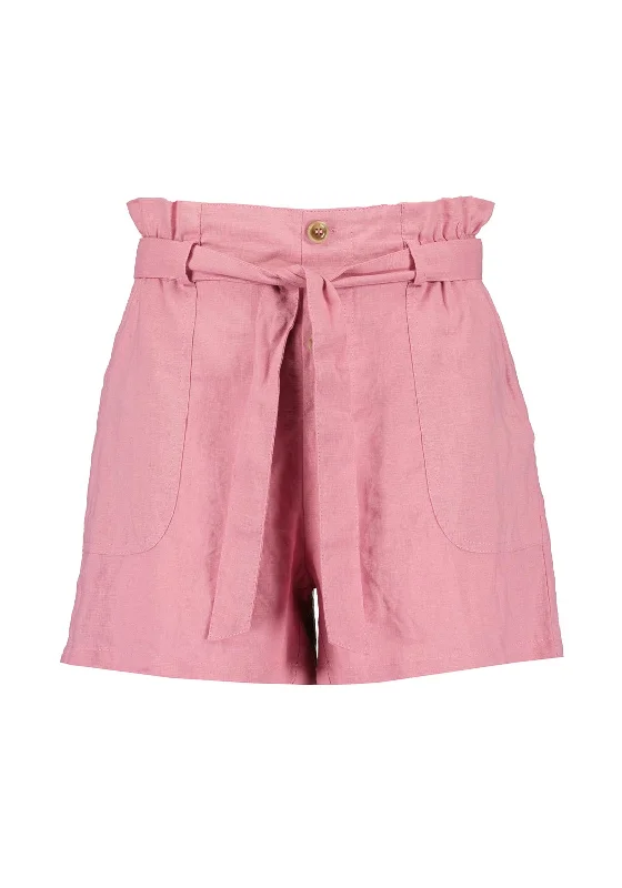 Blue Seven Older Girl Linen Mix Short, Pink