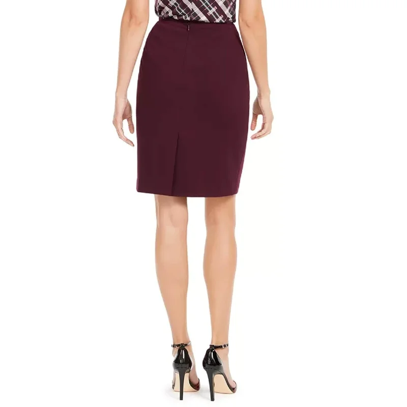 Calvin Klein Women's Soft Crepe Pencil Skirt Purple Size 16