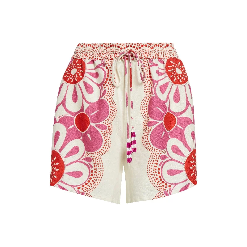 Farm Rio Womens Maia Off White Shorts