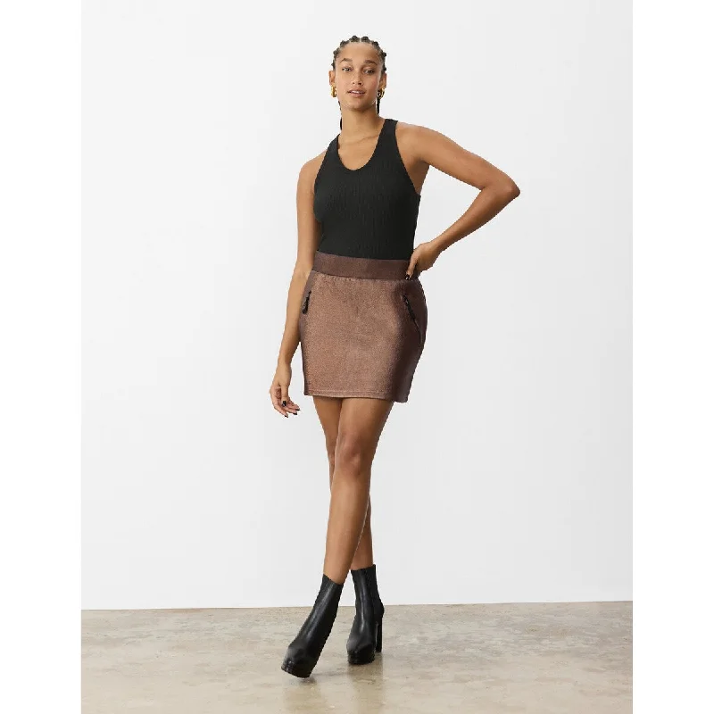 Gstq Metallic Mini Skirt