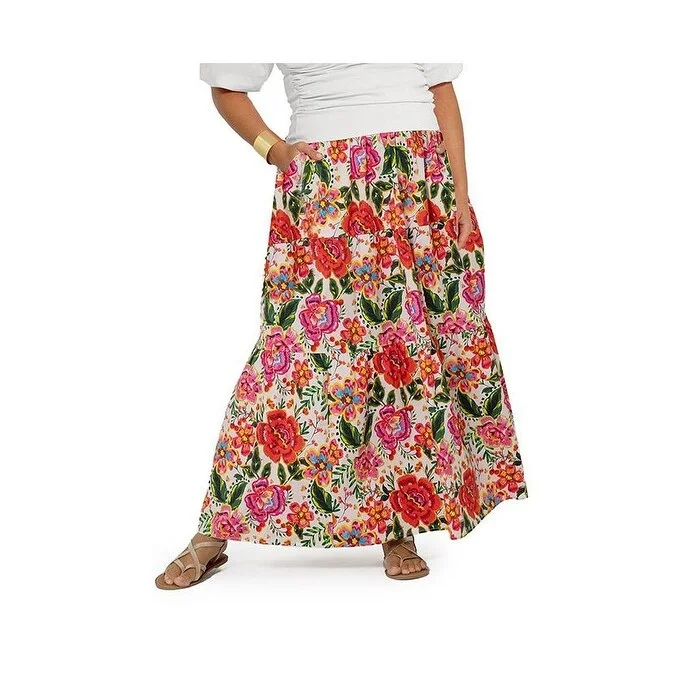 Leota Women's Maxi Evelyn Skirt Red Size 2X