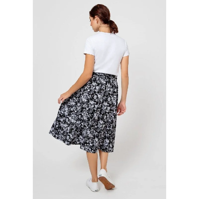 Leota Women's Mindy Midi Skirt Black