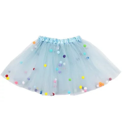 Light Blue Pom Pom Tutu