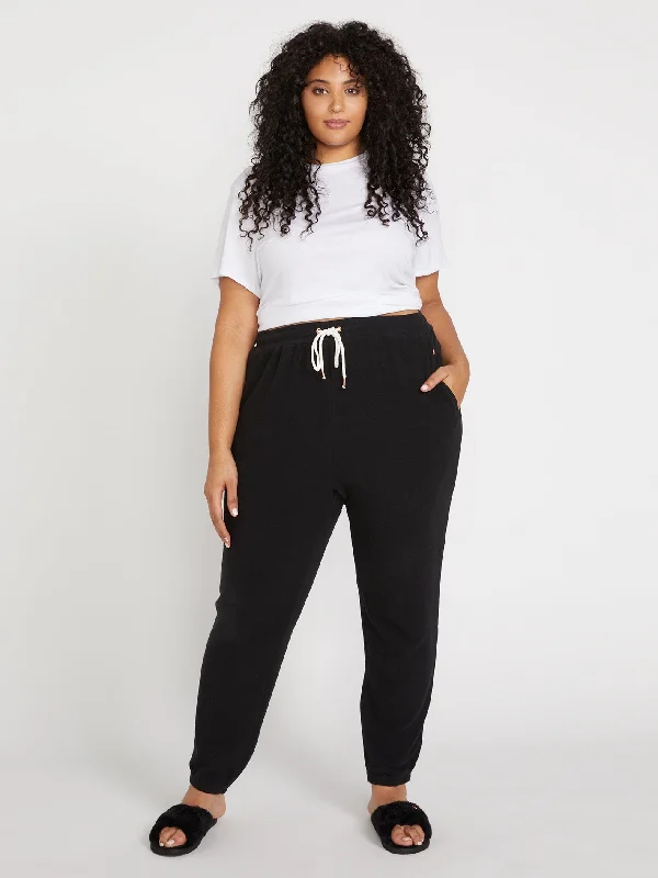 Lived In Lounge Fleece Pants Plus Size - Black