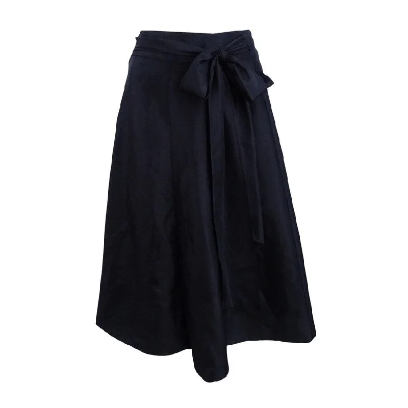 MSK Women's Taffeta Belted A-Line Skirt