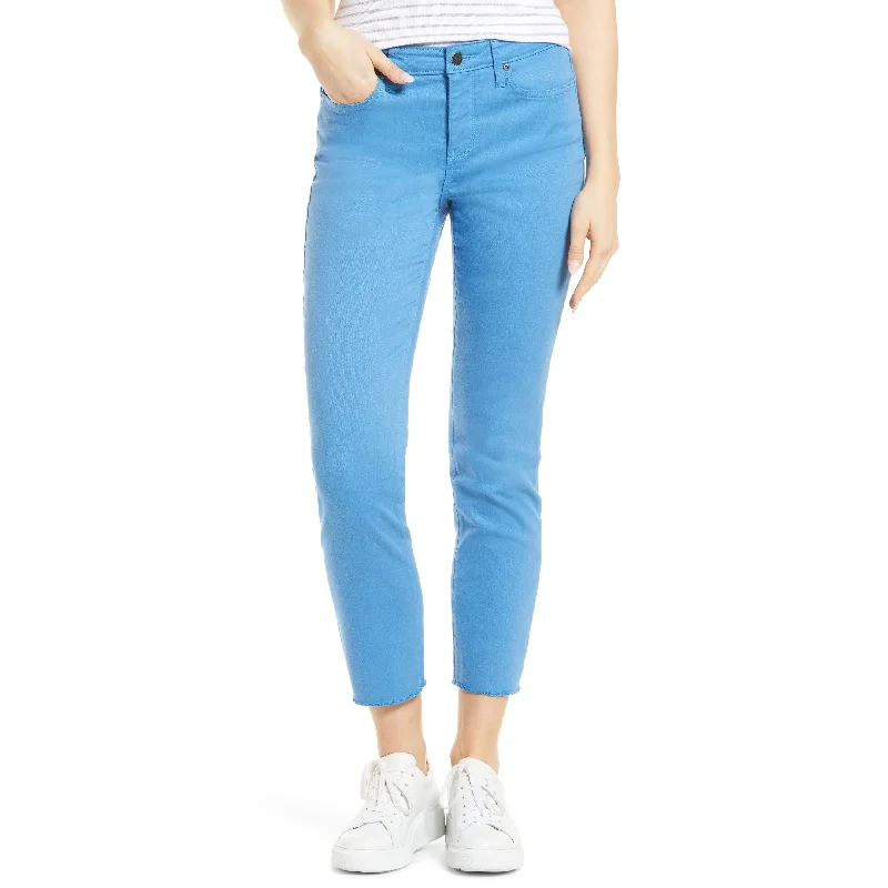 NYDJ Women's Sheri Frayed Ankle Slim Jeans Blue Size 16