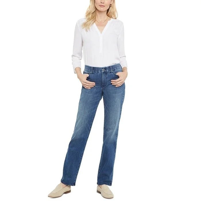 NYDJ Women's Waist Match Marilyn Straight Leg Jeans Blue Size X-Small - XS