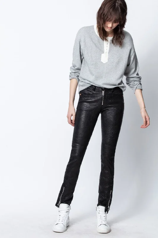 Phlamo Leather Pants - Noir