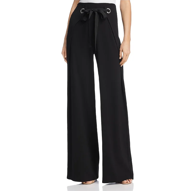 Ramy Brook Womens Alice Casual Wide Leg Pants, Black, 4