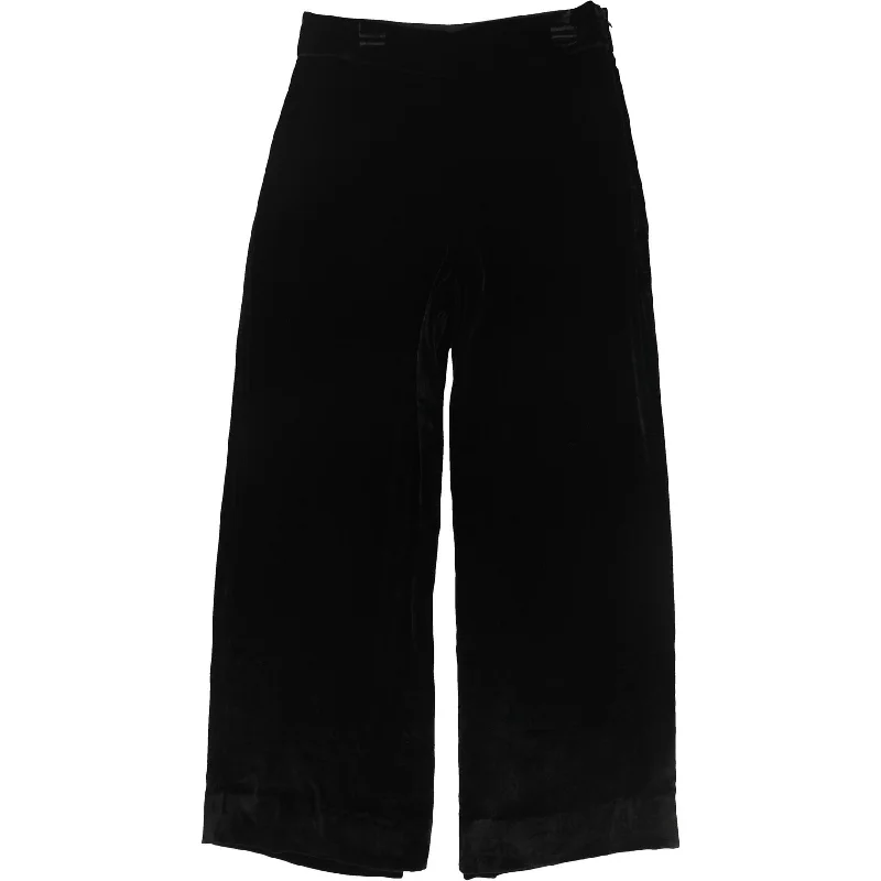 Rebecca Taylor Womens Velvet Casual Wide Leg Pants