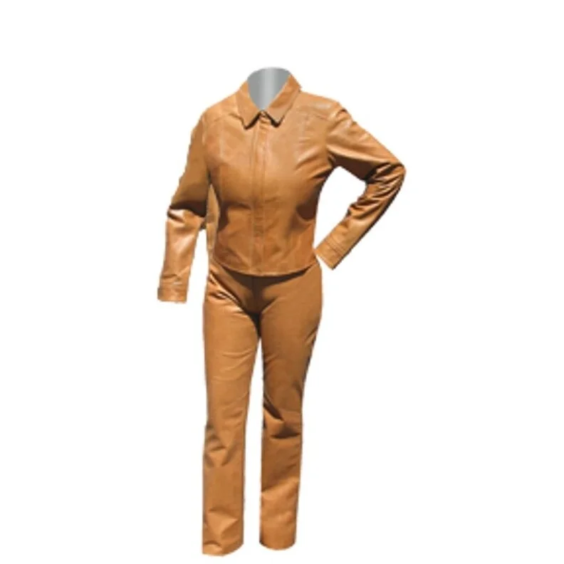 Scully Western Pants Womens Leather Straight Pockets Saddle Tan F0_L39