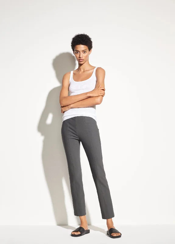 Stitch Front Seam Ponte Legging - Dark Grey