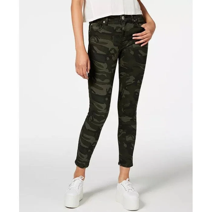 Sts Blue Women's Ellie Camouflage-Print Ankle Skinny Jeans Green Size 26