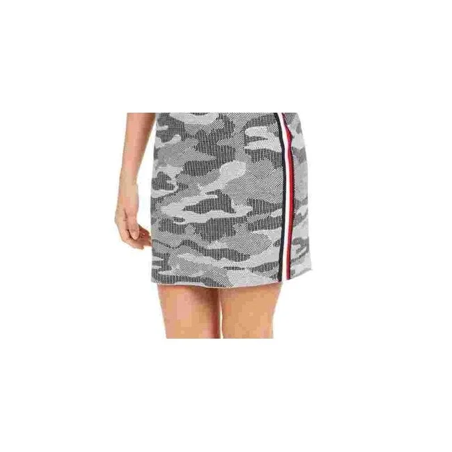 Tommy Hilfiger Women's Camo Mini Skirt Gray Size X-Large