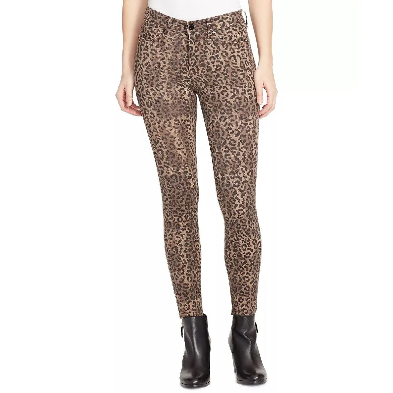 William Rast Women's Denim Cheetah Skinny Jeans Brown Size 24