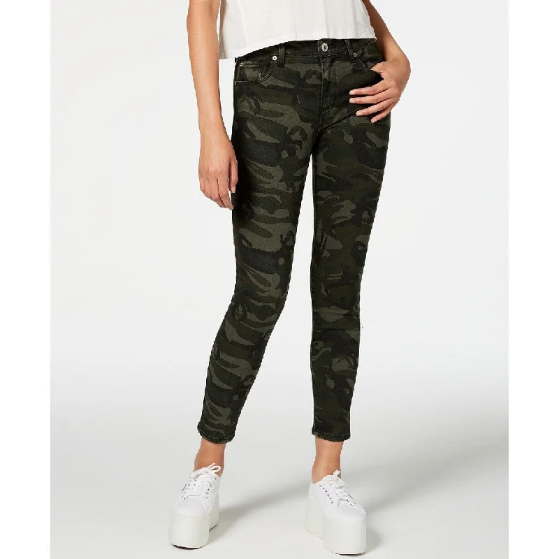 Sts Blue Women's Ellie Camouflage-Print Ankle Skinny Jeans Green Size 24