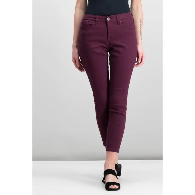 Style & Co Women's Curvy-Fit Skinny Jeans Berry Jam Size 16